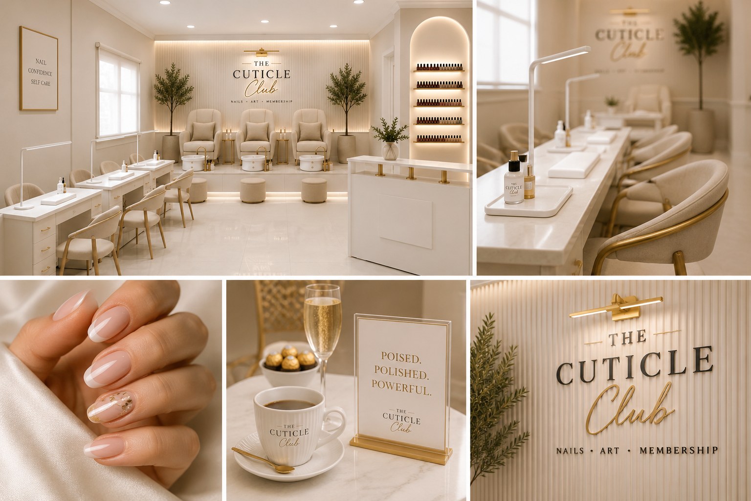 The Cuticle Club salon collage